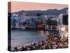 Little Venice, Mykonos Town, Chora, Mykonos, Cyclades, Greek Islands, Greece, Europe-Sergio Pitamitz-Stretched Canvas