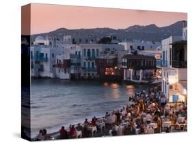 Little Venice, Mykonos Town, Chora, Mykonos, Cyclades, Greek Islands, Greece, Europe-Sergio Pitamitz-Stretched Canvas