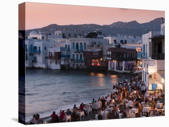 Little Venice, Mykonos Town, Chora, Mykonos, Cyclades, Greek Islands, Greece, Europe-Sergio Pitamitz-Stretched Canvas