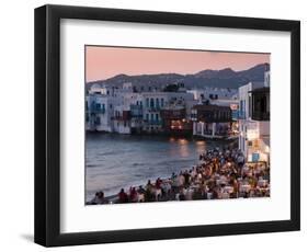 Little Venice, Mykonos Town, Chora, Mykonos, Cyclades, Greek Islands, Greece, Europe-Sergio Pitamitz-Framed Photographic Print