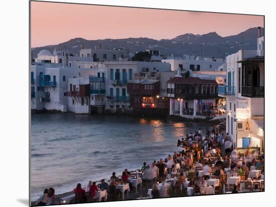 Little Venice, Mykonos Town, Chora, Mykonos, Cyclades, Greek Islands, Greece, Europe-Sergio Pitamitz-Mounted Photographic Print