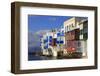 Little Venice, Mykonos Town (Chora), Mykonos, Cyclades, Greek Islands, Greece, Europe-Eleanor Scriven-Framed Photographic Print