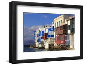 Little Venice, Mykonos Town (Chora), Mykonos, Cyclades, Greek Islands, Greece, Europe-Eleanor Scriven-Framed Photographic Print