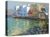 Little Venice, Mykonos-Andrew Macara-Stretched Canvas