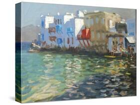 Little Venice, Mykonos-Andrew Macara-Stretched Canvas