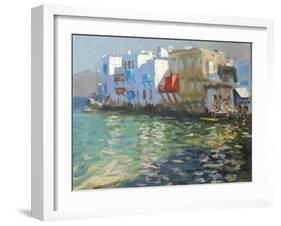 Little Venice, Mykonos-Andrew Macara-Framed Giclee Print