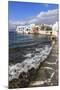 Little Venice promenade, Mykonos Town (Chora), Mykonos, Cyclades, Greek Islands, Greece, Europe-Eleanor Scriven-Mounted Photographic Print