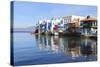 Little Venice Reflections, Mykonos Town (Chora), Mykonos, Cyclades, Greek Islands, Greece, Europe-Eleanor Scriven-Stretched Canvas