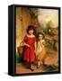 Little Villagers, 1869-George Smith-Framed Stretched Canvas