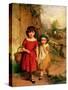 Little Villagers, 1869-George Smith-Stretched Canvas