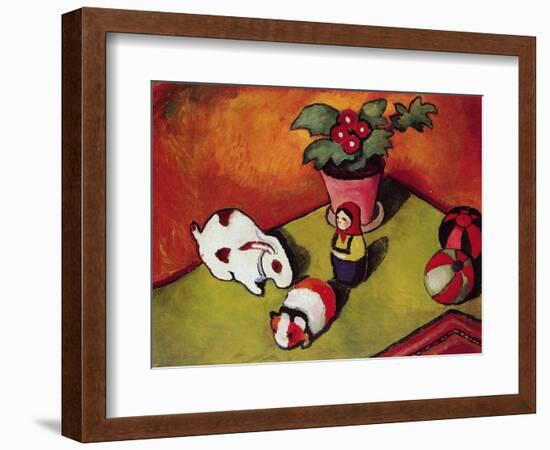 Little Walter's Toys, 1912-August Macke-Framed Giclee Print