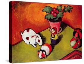 Little Walter's Toys-Auguste Macke-Stretched Canvas