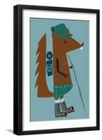 Little Wanderer Squirrel-null-Framed Premium Giclee Print