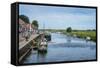 Little Water Channel in Ribe-Michael Runkel-Framed Stretched Canvas