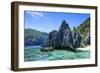 Little White Beach and Crystal Clear Water in the Bacuit Archipelago, Palawan, Philippines-Michael Runkel-Framed Photographic Print