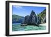 Little White Beach and Crystal Clear Water in the Bacuit Archipelago, Palawan, Philippines-Michael Runkel-Framed Photographic Print