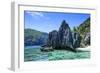 Little White Beach and Crystal Clear Water in the Bacuit Archipelago, Palawan, Philippines-Michael Runkel-Framed Photographic Print