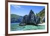 Little White Beach and Crystal Clear Water in the Bacuit Archipelago, Palawan, Philippines-Michael Runkel-Framed Photographic Print