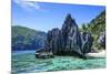 Little White Beach and Crystal Clear Water in the Bacuit Archipelago, Palawan, Philippines-Michael Runkel-Mounted Photographic Print