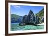 Little White Beach and Crystal Clear Water in the Bacuit Archipelago, Palawan, Philippines-Michael Runkel-Framed Photographic Print