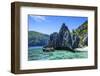Little White Beach and Crystal Clear Water in the Bacuit Archipelago, Palawan, Philippines-Michael Runkel-Framed Premium Photographic Print