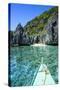 Little White Beach and Crystal Clear Water in the Bacuit Archipelago, Palawan, Philippines-Michael Runkel-Stretched Canvas