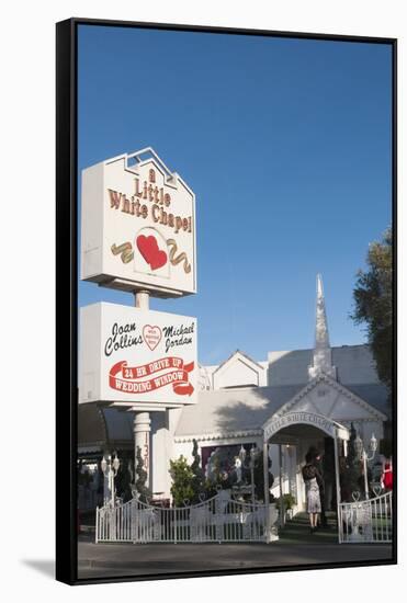 Little White Chapel Wedding Chapel in Las Vegas, Nevada, USA-Michael DeFreitas-Framed Stretched Canvas