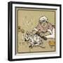 Little White Dog is Washed Under the Cold Tap - He's Not Very Happy About It!-Cecil Aldin-Framed Photographic Print