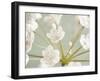 Little White Flowers on Blue-Tom Quartermaine-Framed Giclee Print