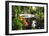 Little White Plantation Bridge-George Oze-Framed Photographic Print