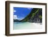 Little White Sand Beach in the Clear Waters of the Bacuit Archipelago, Palawan, Philippines-Michael Runkel-Framed Photographic Print