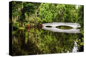 Little White Southern Footbridge-George Oze-Stretched Canvas