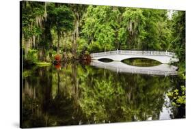 Little White Southern Footbridge-George Oze-Stretched Canvas