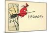 Little Witch in Red-null-Mounted Art Print