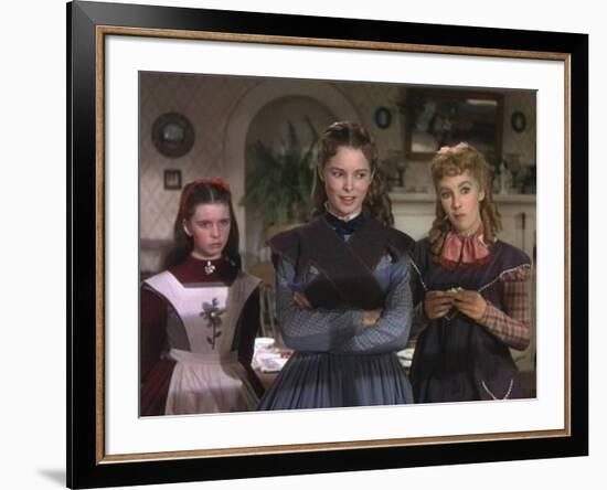 LITTLE WOMEN, 1949 directed by MERVYN LeROY Margaret O'Brien, Janet Leigh and Elizabeth Taylor (pho-null-Framed Photo