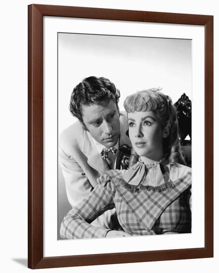 LITTLE WOMEN, 1949 directed by MERVYN LeROY Peter Lawford and Elizabeth Taylor (b/w photo)-null-Framed Photo