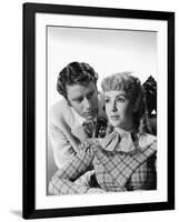 LITTLE WOMEN, 1949 directed by MERVYN LeROY Peter Lawford and Elizabeth Taylor (b/w photo)-null-Framed Photo