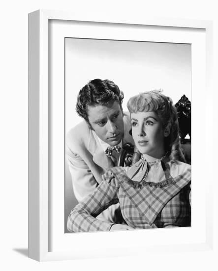 LITTLE WOMEN, 1949 directed by MERVYN LeROY Peter Lawford and Elizabeth Taylor (b/w photo)-null-Framed Photo