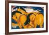 Little Yellow Horses, c.1912-Franz Marc-Framed Art Print