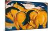 Little Yellow Horses, c.1912-Franz Marc-Mounted Art Print