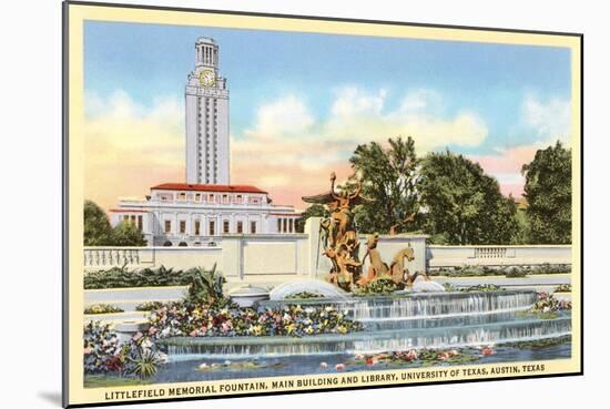 Littlefield Fountain, University of Texas, Austin-null-Mounted Art Print