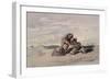 Littlehampton: Seashore Study with Children Playing on the Sands-William Collins-Framed Giclee Print