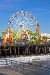 Image of a Popular Destination; the Pier at Santa Monica, Ca. with a View of the Ferris Wheel-Littleny-Framed Photographic Print