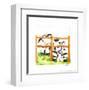 Littles Cows And Fences-Urpina-Framed Art Print