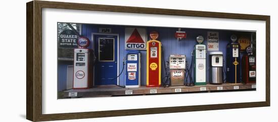 Littleton Historic Gas Station, New Hampshire, USA-Walter Bibikow-Framed Photographic Print