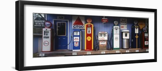 Littleton Historic Gas Station, New Hampshire, USA-Walter Bibikow-Framed Photographic Print