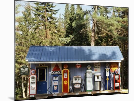 Littleton Historic Gas Station, New Hampshire, USA-Walter Bibikow-Mounted Photographic Print