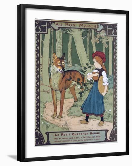 Litttle Red Riding Hood, 19th Century-null-Framed Giclee Print