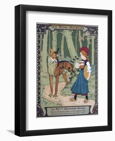 Litttle Red Riding Hood, 19th Century-null-Framed Giclee Print