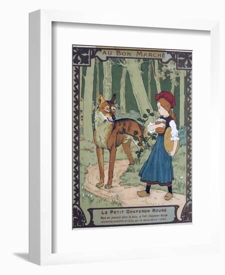 Litttle Red Riding Hood, 19th Century-null-Framed Giclee Print